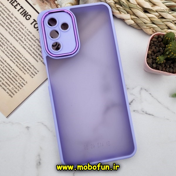قاب گوشی Galaxy A04S سامسونگ پشت مات متال کیس دور سیلیکونی محافظ لنزدار یاسی کد 144