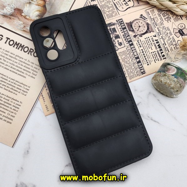 قاب گوشی Galaxy A04S سامسونگ سیلیکون ژله ای پافر PC زیر بسته محافظ لنز دار مشکی کد 145
