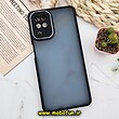 قاب گوشی Galaxy A12 - Galaxy M12 سامسونگ پشت مات متال کیس دور سیلیکونی محافظ لنزدار مشکی کد 1138