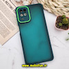 قاب گوشی Galaxy A12 - Galaxy M12 سامسونگ پشت مات متال کیس دور سیلیکونی محافظ لنزدار سبز کد 1139
