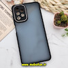 قاب گوشی Galaxy A13 4G سامسونگ پشت مات متال کیس دور سیلیکونی محافظ لنزدار مشکی کد 568
