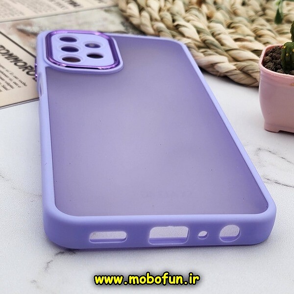 قاب گوشی Galaxy A13 4G سامسونگ پشت مات متال کیس دور سیلیکونی محافظ لنزدار یاسی کد 572