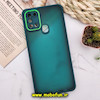 قاب گوشی Galaxy A21S سامسونگ پشت مات متال کیس دور سیلیکونی محافظ لنزدار سبز کد 646