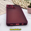 قاب گوشی Galaxy A21S سامسونگ پشت مات متال کیس دور سیلیکونی محافظ لنزدار زرشکی کد 648