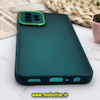 قاب گوشی Galaxy A23 4G سامسونگ پشت مات متال کیس دور سیلیکونی محافظ لنزدار سبز کد 384