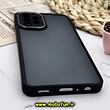 قاب گوشی Galaxy A32 4G سامسونگ پشت مات متال کیس دور سیلیکونی محافظ لنزدار مشکی کد 802