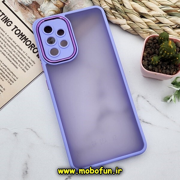 قاب گوشی Galaxy A32 4G سامسونگ پشت مات متال کیس دور سیلیکونی محافظ لنزدار یاسی کد 803