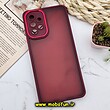 قاب گوشی Galaxy A32 4G سامسونگ پشت مات متال کیس دور سیلیکونی محافظ لنزدار زرشکی کد 804