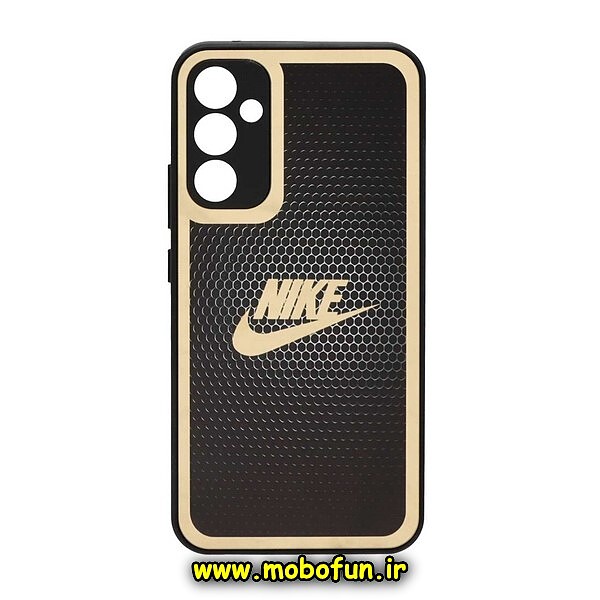 قاب گوشی Galaxy A34 5G سامسونگ پشت گلس سرامیکی طلاکوب نایکی NIKE محافظ لنزدار کد 61