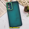 قاب گوشی Galaxy A34 5G سامسونگ پشت مات متال کیس دور سیلیکونی محافظ لنزدار سبز کد 65