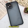 قاب گوشی iPhone 11 Pro Max آیفون پشت مات متال کیس دور سیلیکونی محافظ لنزدار مشکی کد 515