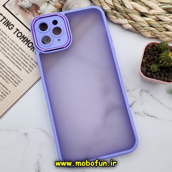 قاب گوشی iPhone 11 Pro Max آیفون پشت مات متال کیس دور سیلیکونی محافظ لنزدار یاسی کد 519