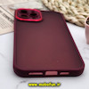 قاب گوشی iPhone 12 Pro Max آیفون پشت مات متال کیس دور سیلیکونی محافظ لنزدار زرشکی کد 591