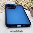 قاب گوشی iPhone 12 Pro Max آیفون پشت مات متال کیس دور سیلیکونی محافظ لنزدار سرمه ای کد 592