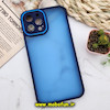 قاب گوشی iPhone 12 Pro Max آیفون پشت مات متال کیس دور سیلیکونی محافظ لنزدار سرمه ای کد 592