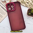 قاب گوشی iPhone 13 Pro آیفون پشت مات متال کیس دور سیلیکونی محافظ لنزدار زرشکی کد 360