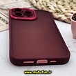قاب گوشی iPhone 13 Pro آیفون پشت مات متال کیس دور سیلیکونی محافظ لنزدار زرشکی کد 360