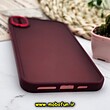 قاب گوشی iPhone X - iPhone XS آیفون پشت مات متال کیس دور سیلیکونی محافظ لنزدار زرشکی کد 479