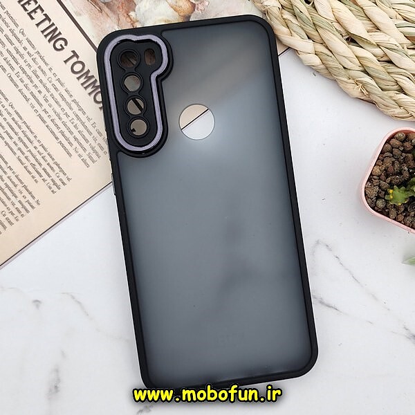 قاب گوشی Redmi Note 8 - Redmi Note 8 2021 شیائومی پشت مات متال کیس دور سیلیکونی محافظ لنزدار مشکی کد 771