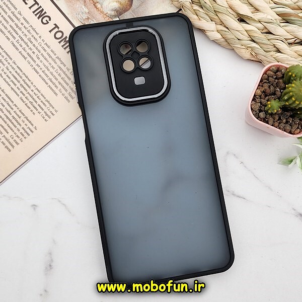 قاب گوشی Redmi Note 9S - Redmi Note 9 Pro شیائومی پشت مات متال کیس دور سیلیکونی محافظ لنزدار مشکی کد 833