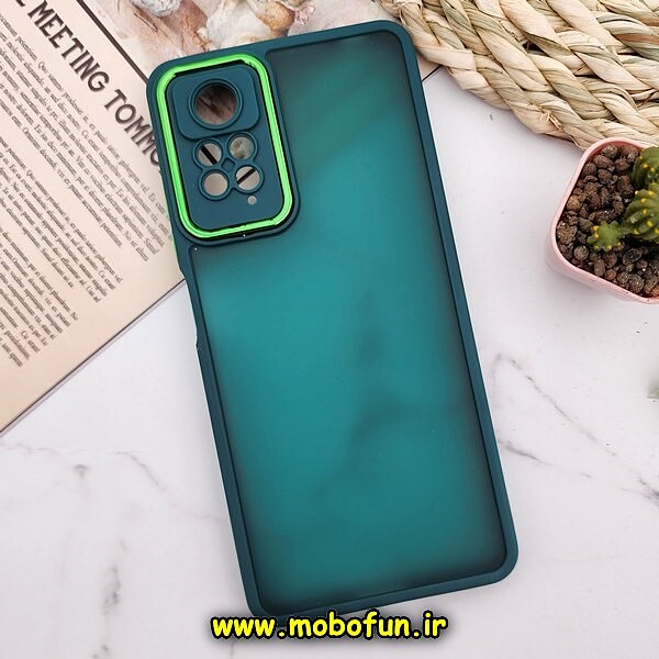 قاب گوشی Redmi Note 11 Pro 4G Global - Redmi Note 11 Pro 5G Global - Redmi Note 11E Pro 5G شیائومی پشت مات متال کیس دور سیلیکونی محافظ لنزدار سبز کد 489