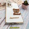 قاب گوشی Galaxy A73 5G سامسونگ طرح ژله ای مای کیس SWEET گلد لاین دور طلایی عروسکی سه بعدی محافظ لنز دار سفید کد 552