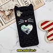 قاب گوشی Galaxy A04 - Galaxy M13 5G سامسونگ سیلیکونی پاک کنی طرح گربه ای Lucky Cat آکواریومی پاپیت فیجت مشکی کد 134