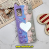 قاب گوشی Galaxy A31 - Galaxy A51 سامسونگ سیلیکونی پاک کنی طرح گربه ای Lucky Cat آینه ای قلبی پاپیت فیجت رنگین کمانی آبرنگی بنفش خاکستری کد 782