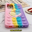 قاب گوشی Galaxy A52 4G - Galaxy A52 5G - Galaxy A52S سامسونگ سیلیکونی پاک کنی طرح گربه ای Lucky Cat آکواریومی پاپیت فیجت رنگین کمانی آبرنگی پاستیلی کد 1073