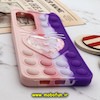 قاب گوشی Galaxy A73 5G سامسونگ سیلیکونی پاک کنی طرح گربه ای Lucky Cat آکواریومی پاپیت فیجت رنگین کمانی آبرنگی بنفش صورتی کد 554