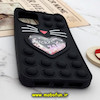 قاب گوشی iPhone 11 Pro Max آیفون سیلیکونی پاک کنی طرح گربه ای Lucky Cat آکواریومی پاپیت فیجت مشکی کد 522