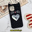 قاب گوشی iPhone 12 - iPhone 12 Pro آیفون سیلیکونی پاک کنی طرح گربه ای Lucky Cat آکواریومی پاپیت فیجت مشکی کد 763