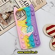 قاب گوشی iPhone 13 Pro آیفون سیلیکونی پاک کنی طرح گربه ای Lucky Cat آکواریومی پاپیت فیجت آبرنگی رنگین کمانی پاستیلی کد 363