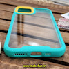 قاب گوشی iPhone 11 Pro آیفون اورجینال Pro Camera طرح پشت طلق شفاف دور سیلیکونی محافظ لنز دار سبزآبی کد 391