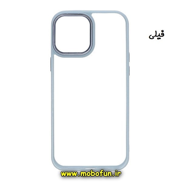 قاب گوشی iPhone 11 Pro آیفون اورجینال متال کیس Metal طرح پشت طلق شفاف دور سیلیکونی فیلی کد 396