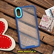 قاب گوشی iPhone X - iPhone XS آیفون اورجینال Pro Camera طرح پشت طلق شفاف دور سیلیکونی محافظ لنز دار سرمه ای کد 487