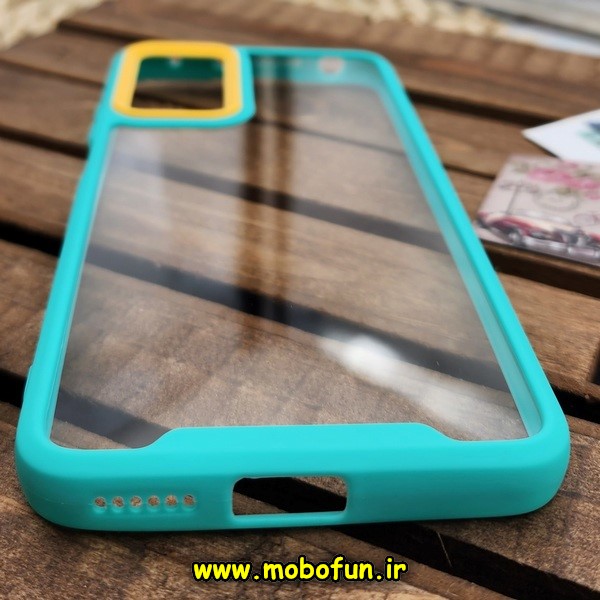 قاب گوشی Redmi Note 11 Pro 4G Global - Redmi Note 11 Pro 5G Global - Redmi Note 11E Pro 5G شیائومی اورجینال Pro Camera طرح پشت طلق شفاف دور سیلیکونی محافظ لنز دار سبزآبی کد E18-170461