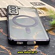 قاب گوشی Galaxy S21 FE سامسونگ طرح الکتروپلیتینگ مگ سیفی ژله ای شفاف اورجینال یونیک کیس Unique Case محافظ لنز دار گلسی مشکی کد 391