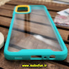 قاب گوشی Galaxy A12 - Galaxy M12 سامسونگ اورجینال Pro Camera طرح پشت طلق شفاف دور سیلیکونی محافظ لنز دار سبزآبی کد 1160