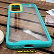 قاب گوشی Galaxy A13 4G سامسونگ اورجینال Pro Camera طرح پشت طلق شفاف دور سیلیکونی محافظ لنز دار سبزآبی کد 600