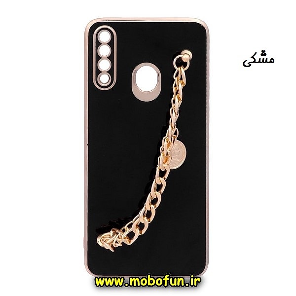 قاب گوشی Galaxy A20S سامسونگ طرح مای کیس گلد لاین لاکچری دستبندی کارتیر محافظ لنز دار مشکی کد 550