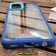 قاب گوشی Galaxy A32 4G سامسونگ اورجینال Pro Camera طرح پشت طلق شفاف دور سیلیکونی محافظ لنز دار سرمه ای کد 831