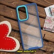 قاب گوشی Galaxy A33 5G سامسونگ اورجینال Pro Camera طرح پشت طلق شفاف دور سیلیکونی محافظ لنز دار سرمه ای کد 435