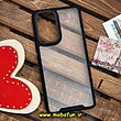 قاب گوشی Galaxy A53 5G سامسونگ اورجینال Pro Camera طرح پشت طلق شفاف دور سیلیکونی محافظ لنز دار مشکی کد 615