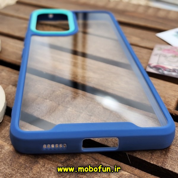 قاب گوشی Galaxy A53 5G سامسونگ اورجینال Pro Camera طرح پشت طلق شفاف دور سیلیکونی محافظ لنز دار سرمه ای کد E18-170444