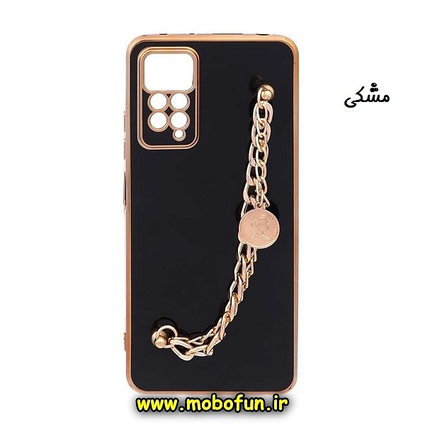 قاب گوشی Redmi Note 11 Pro 4G Global - Redmi Note 11 Pro 5G Global - Redmi Note 11E Pro 5G شیائومی طرح مای کیس گلد لاین لاکچری دستبندی کارتیر محافظ لنز دار مشکی کد 511