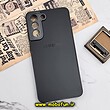 قاب گوشی Galaxy S21 FE سامسونگ مدل PVD ضد خش پشت گلس شیشه ای محافظ لنز دار مشکی کد 392