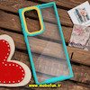 قاب گوشی Galaxy S22 Ultra سامسونگ اورجینال Pro Camera طرح پشت طلق شفاف دور سیلیکونی محافظ لنز دار سبزآبی کد 267