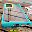 قاب گوشی Galaxy S22 Ultra سامسونگ اورجینال Pro Camera طرح پشت طلق شفاف دور سیلیکونی محافظ لنز دار سبزآبی کد 267