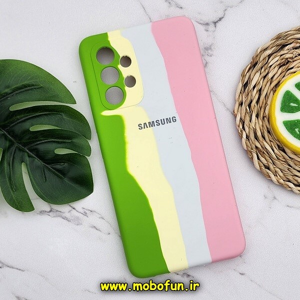 قاب گوشی Galaxy A53 5G سامسونگ سیلیکونی اورجینال آبرنگی رنگین کمانی پاک کنی درجه یک زیربسته محافظ لنز دار کد دار 619